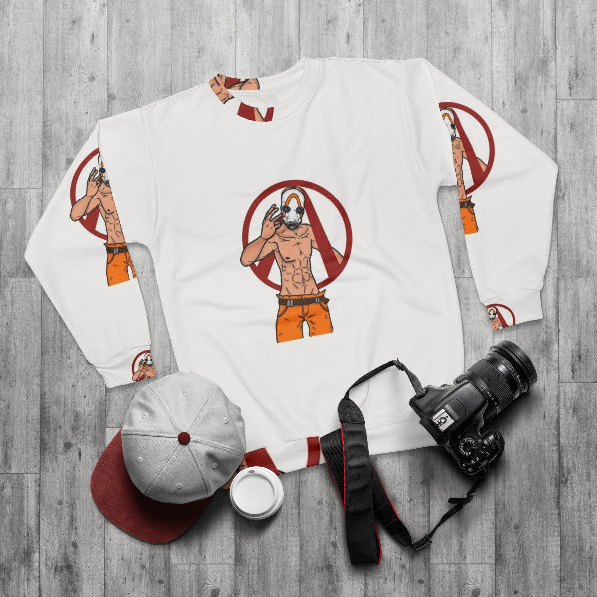 Borderlands 3 Psycho Gamer Sweatshirt - flat lay