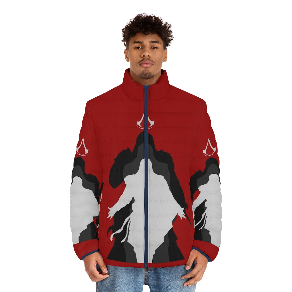 Assassin's Creed Puffer Jacket 8 featuring the iconic video game franchise logo - men front