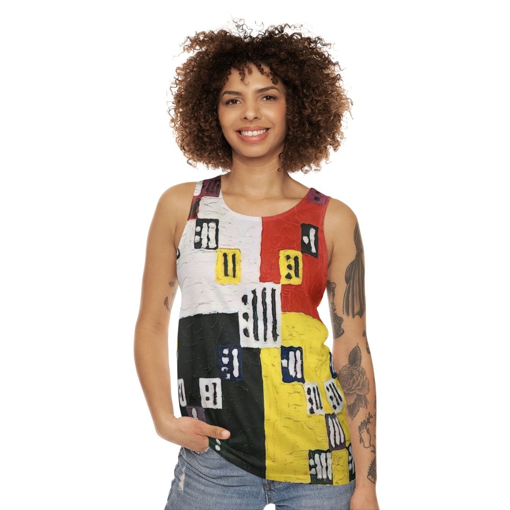 Alfred Jensen abstract geometric art unisex tank top - women