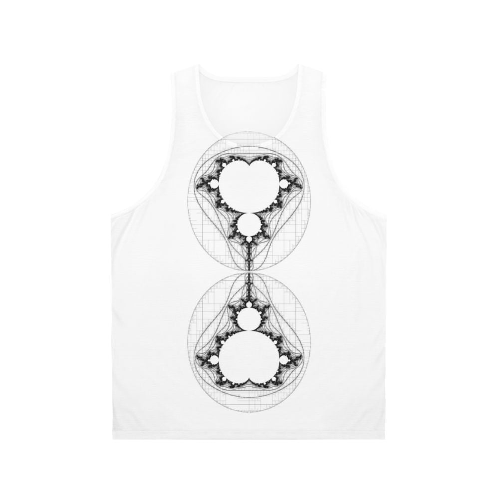 Monochrome Mandelbrot Fractal Unisex Tank Top