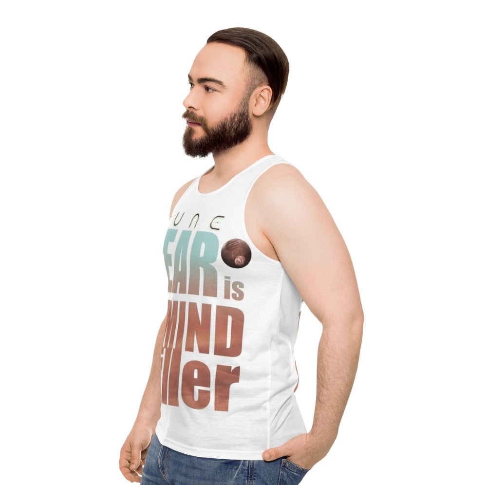 Dune 2020 "Fear Is The Mind Killer" Unisex Tank Top - men side