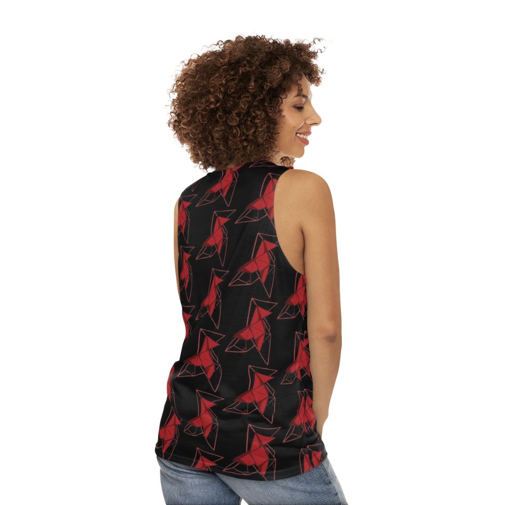 Money Heist Origami Bird Unisex Tank Top - women back