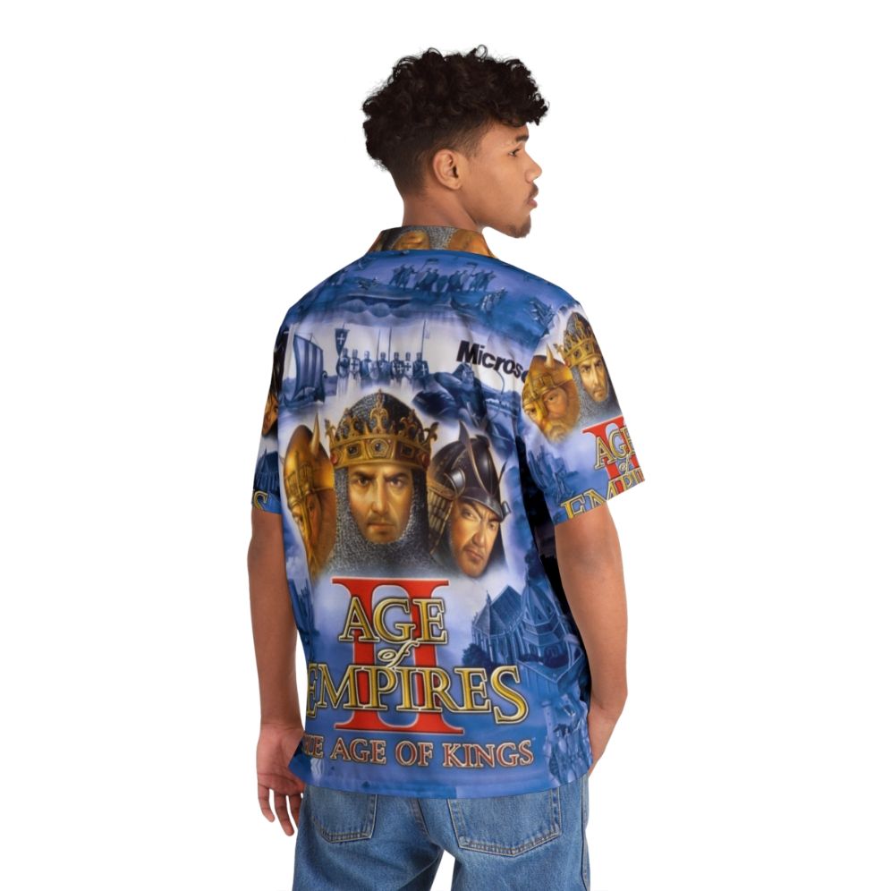 Age of Empires II Video Game Hawaiian Shirt - Flat lay