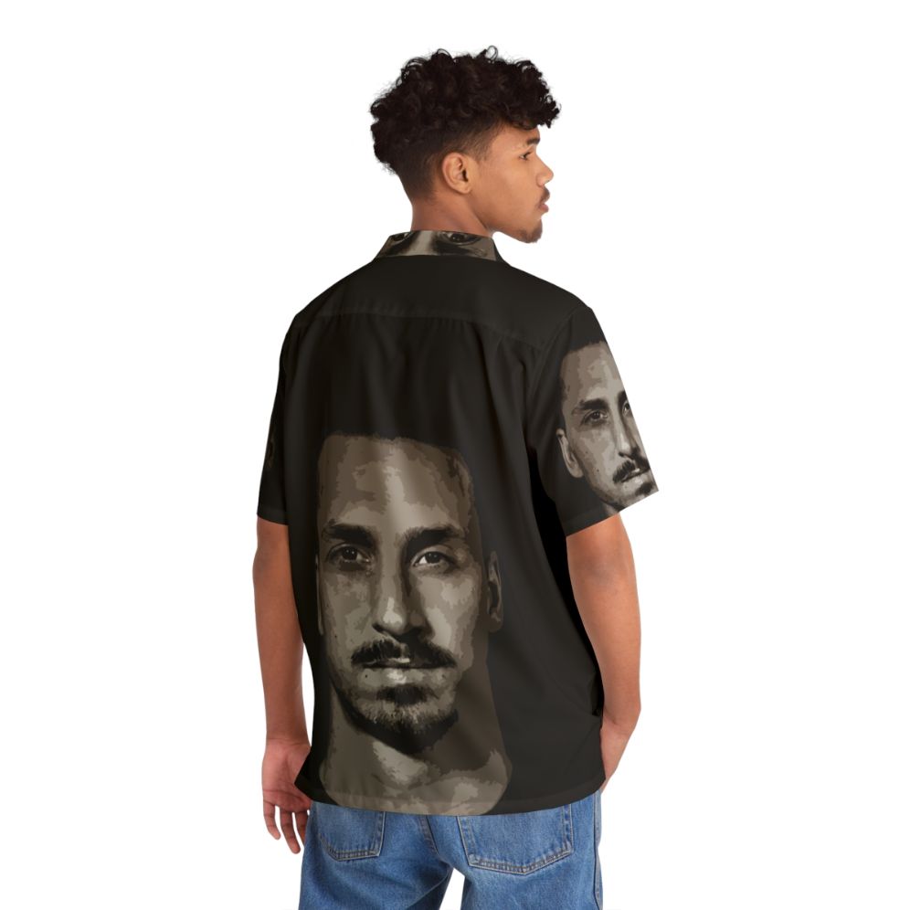 Zlatan Ibrahimović Hawaiian Shirt with Sketch Design - People Back