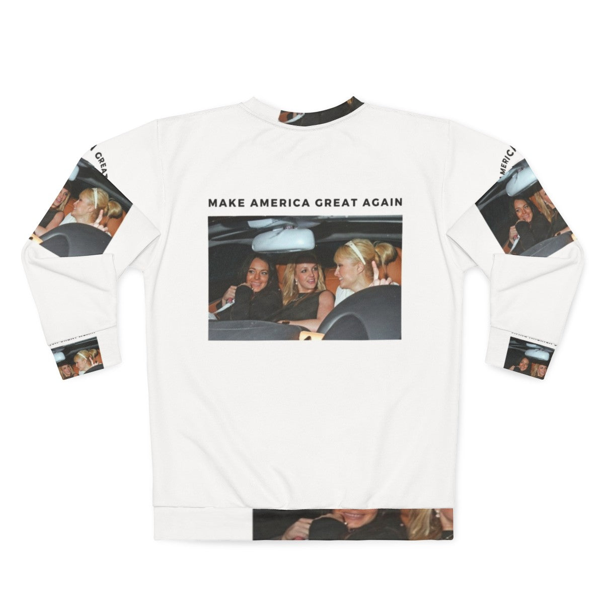 Celebrity fashion pop culture themed sweatshirt - Back