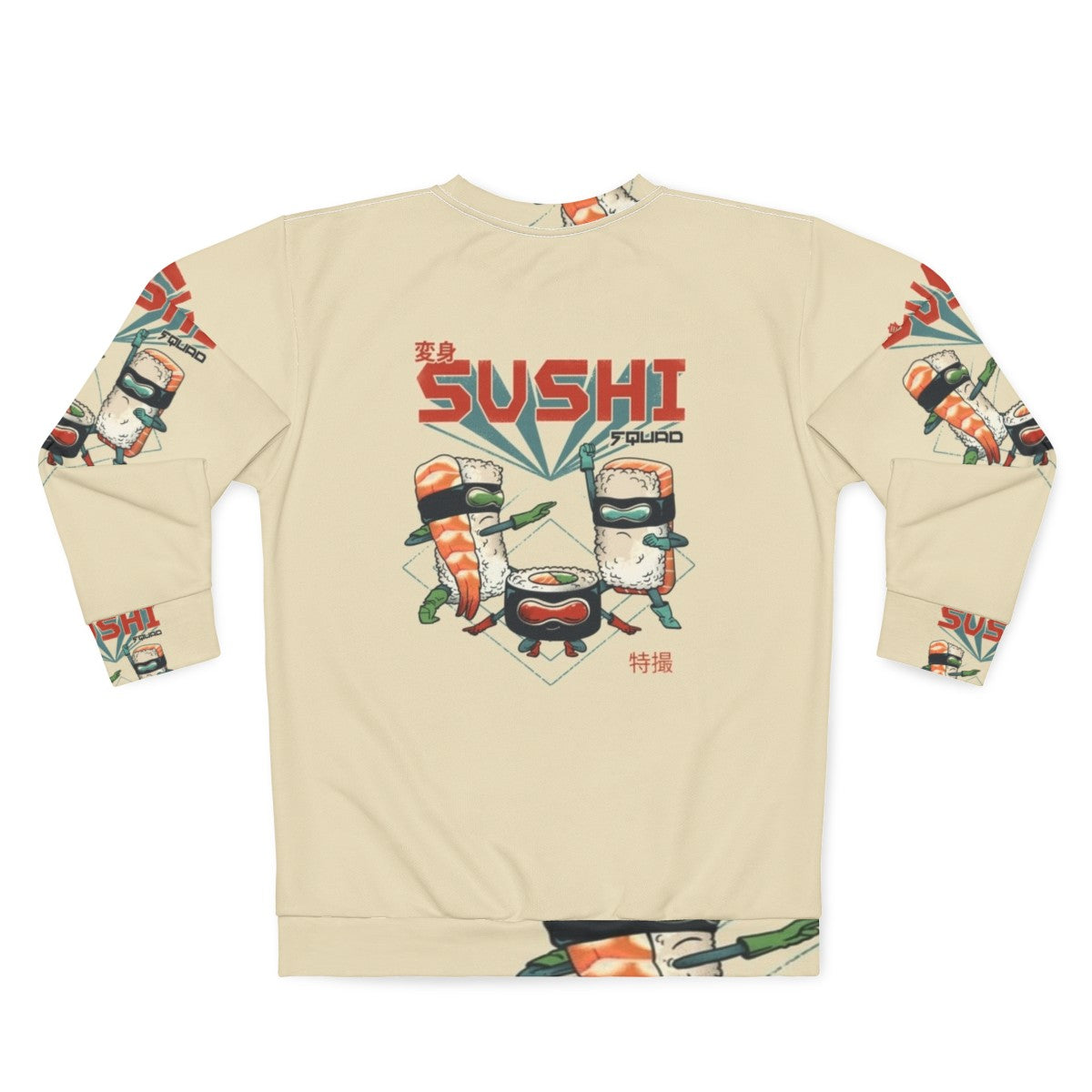 Sushi Squad Sweatshirt - Anime Inspired Fashion - Back