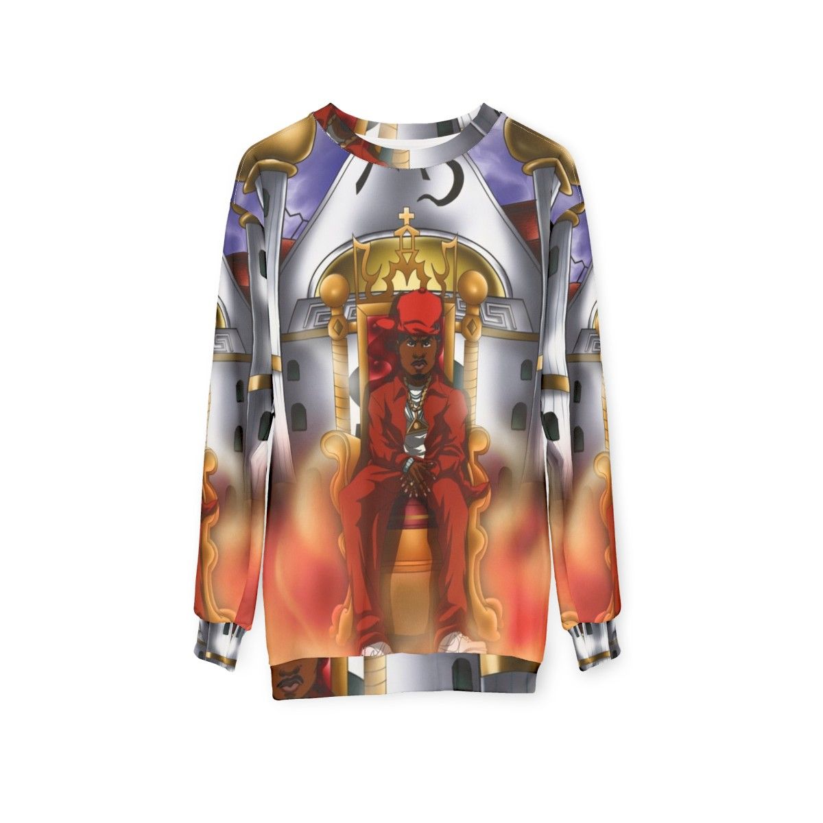 Ether abstract graphic design sweatshirt - hanging