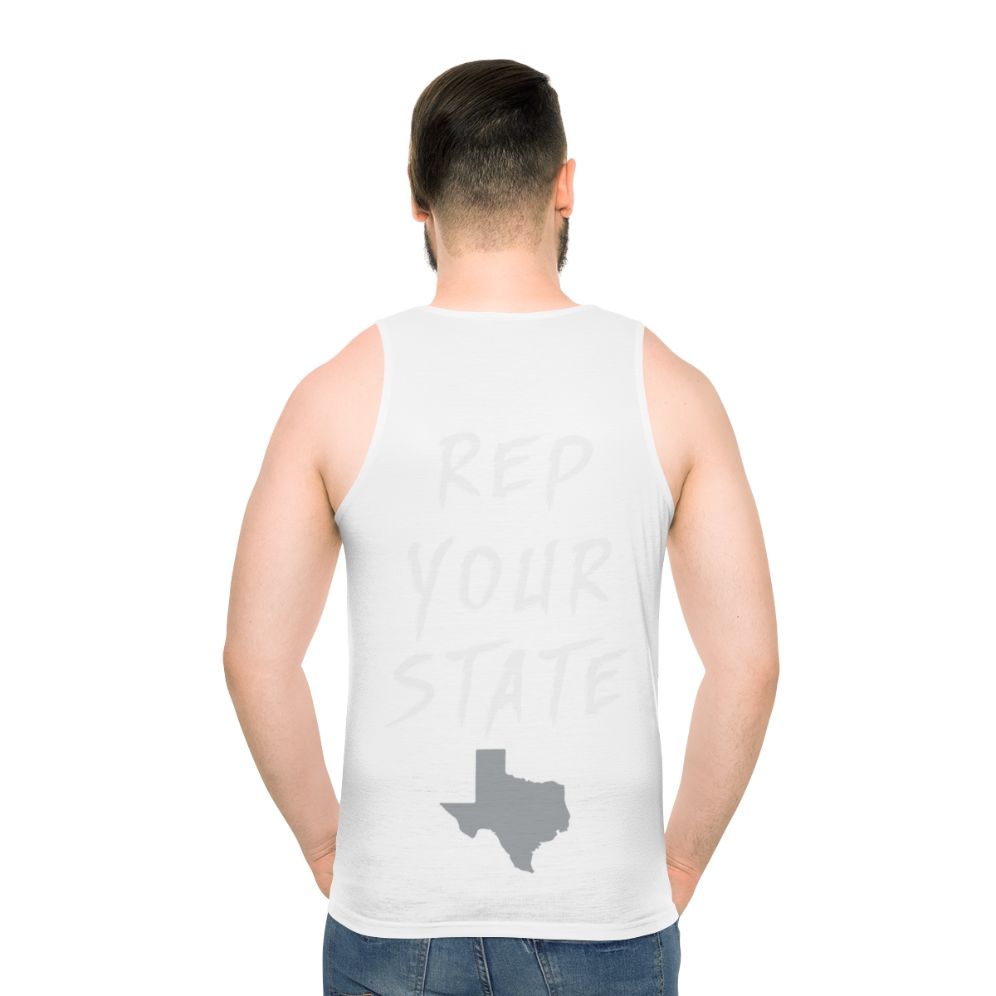 Texas state pride unisex tank top - men back