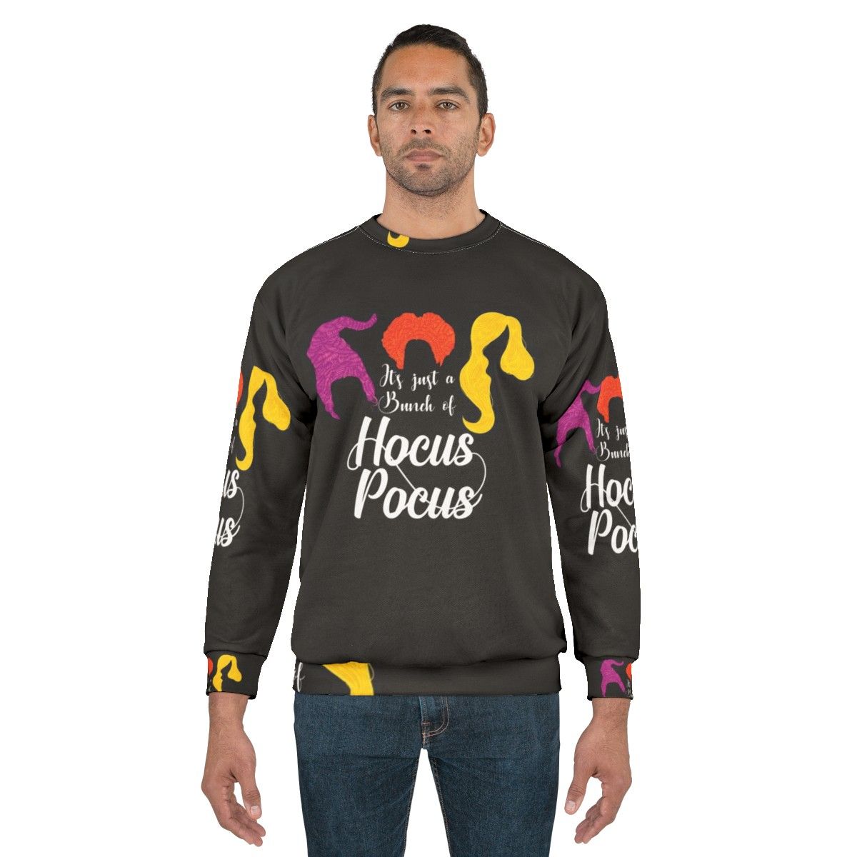 A cozy hocus pocus sweatshirt perfect for the spooky season - men