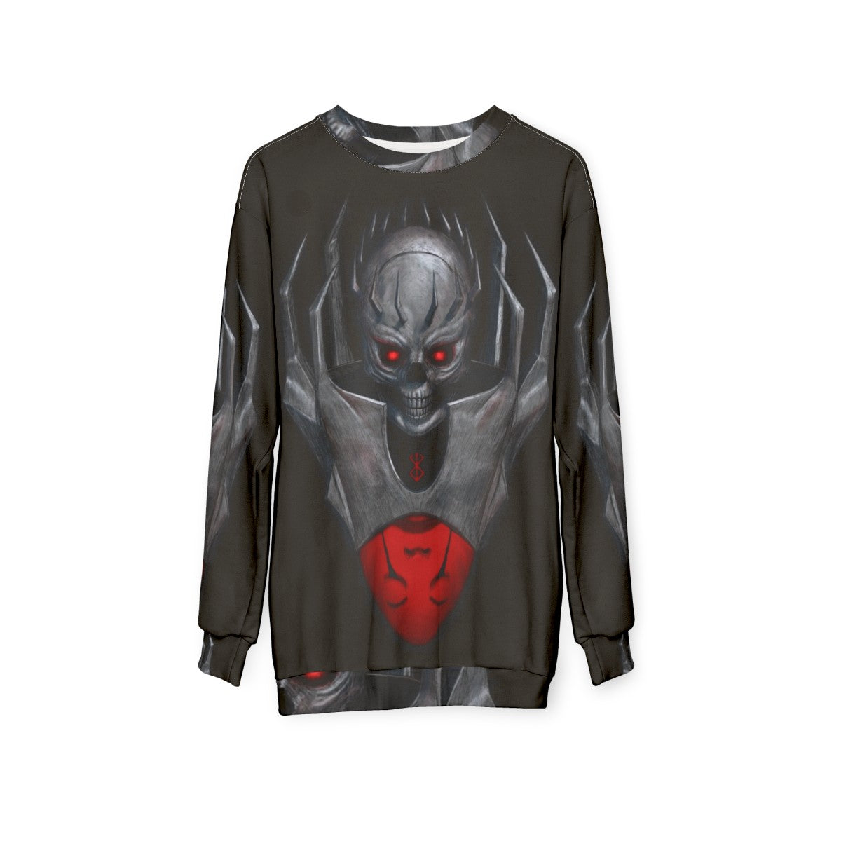 Skull Knight Gothic Sweatshirt - hanging