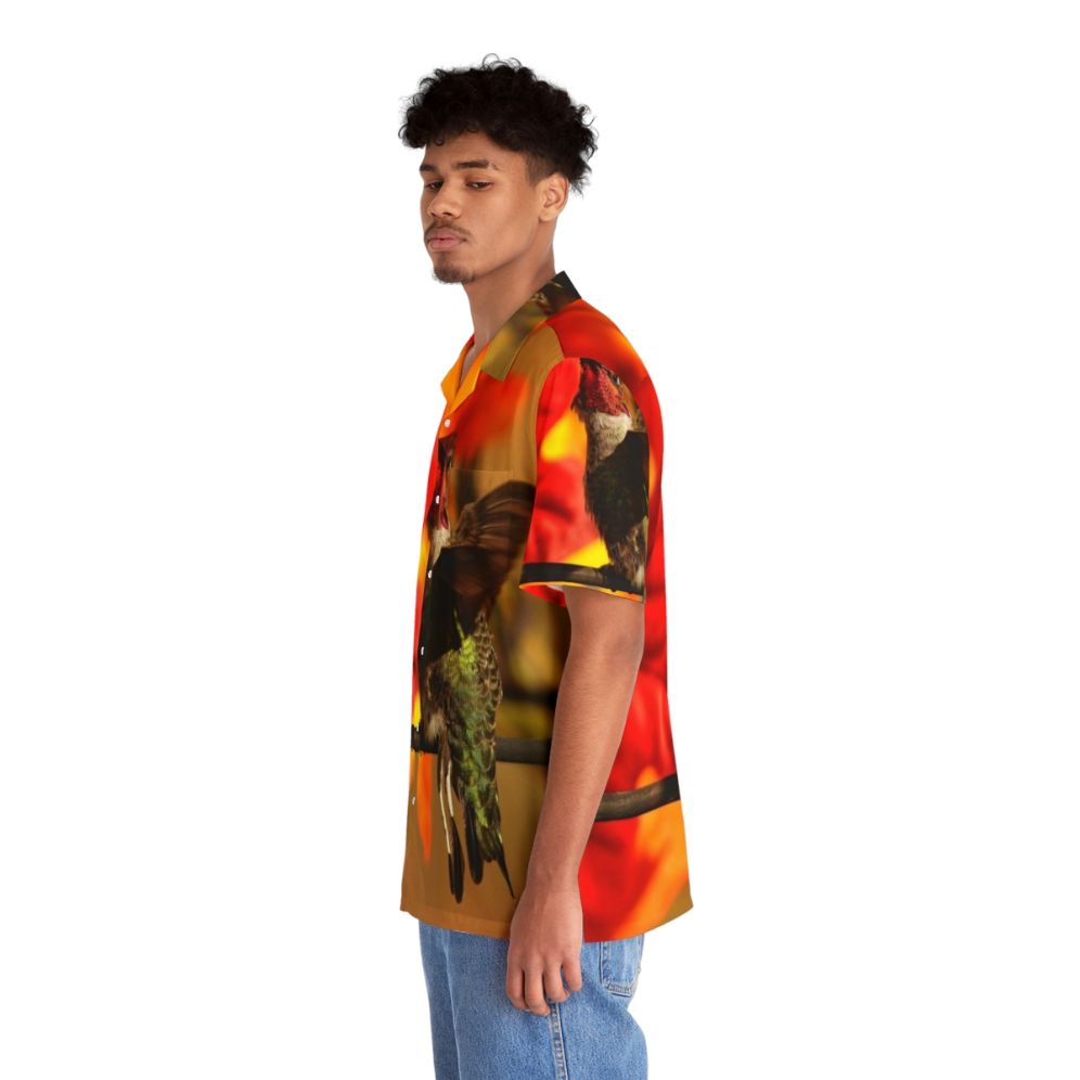 Autumn Hummingbird Hawaiian Shirt - People Left