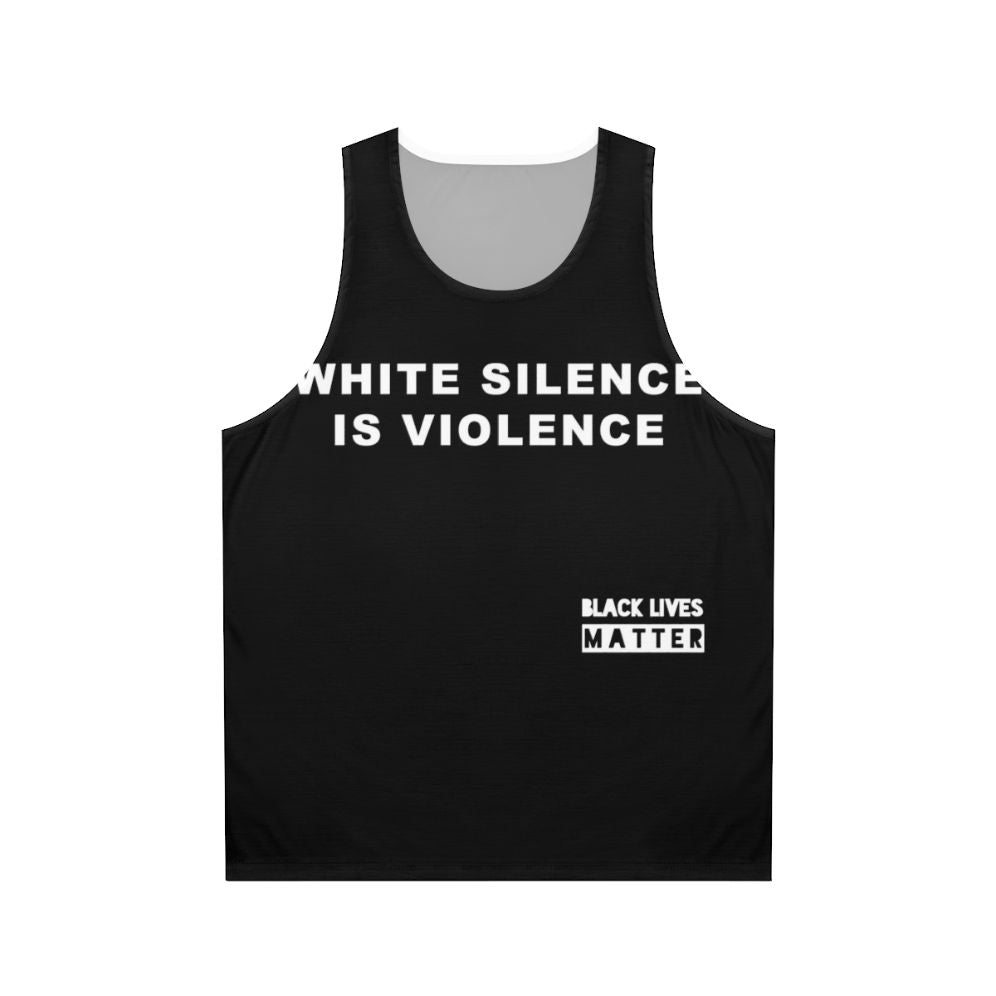 Black Lives Matter Allies White Unisex Tank Top