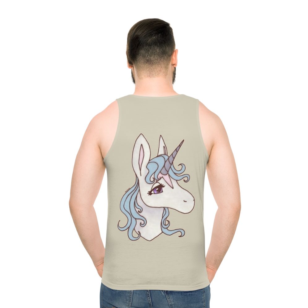 The Last Unicorn Unisex Graphic Tank Top featuring Lady Amalthea - men back