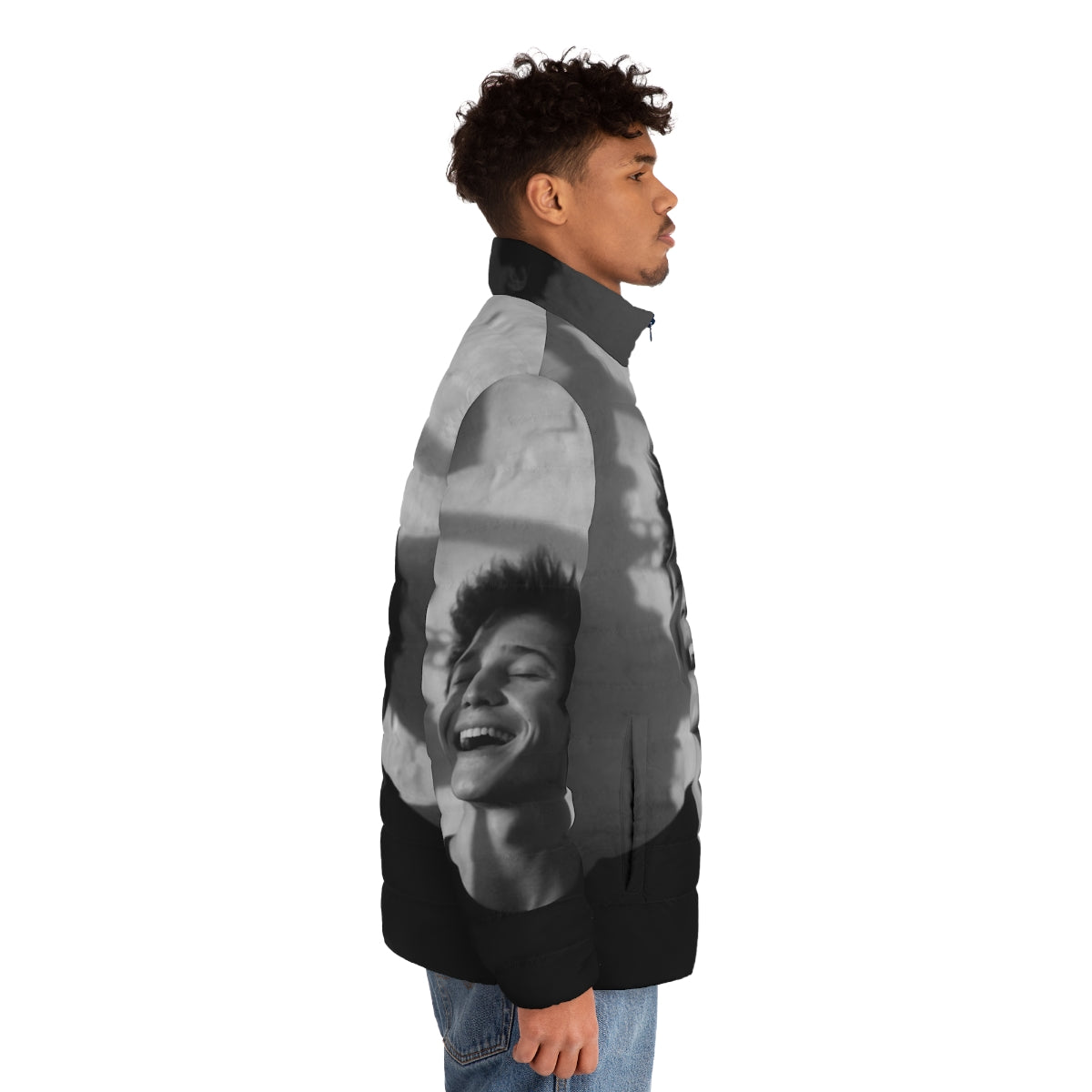 Wincent Weiss Smile Puffer Jacket - Vintage-Inspired Music Artist Design - men side right