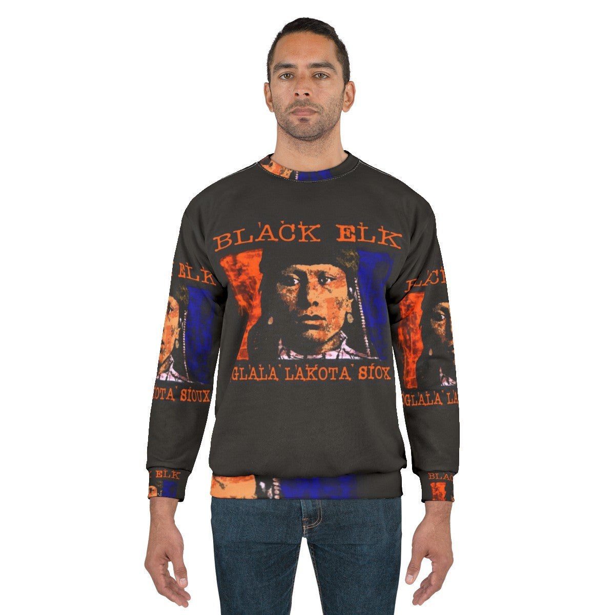 Oglala Lakota Sioux Black Elk Native American Sweatshirt - men