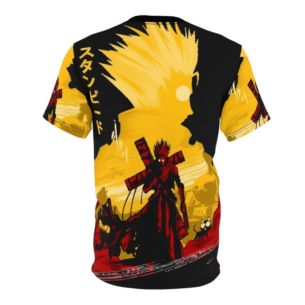 Humanoid Typhoon inspired graphic t-shirt featuring a stylized anime-style design - Back