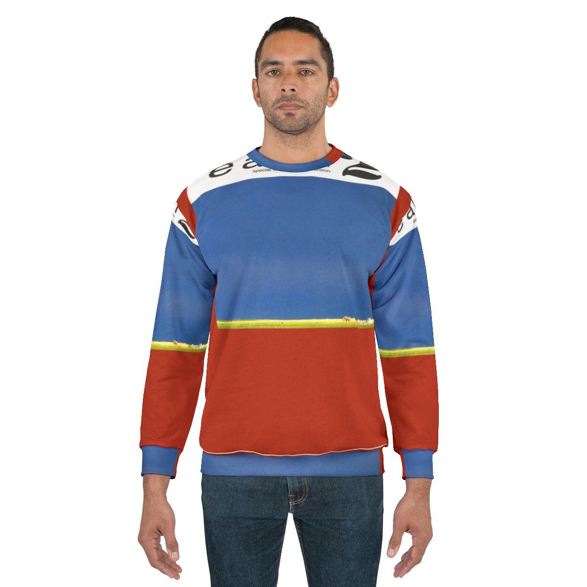 Earth Sweatshirt featuring a trippy and abstract album cover-inspired design - men