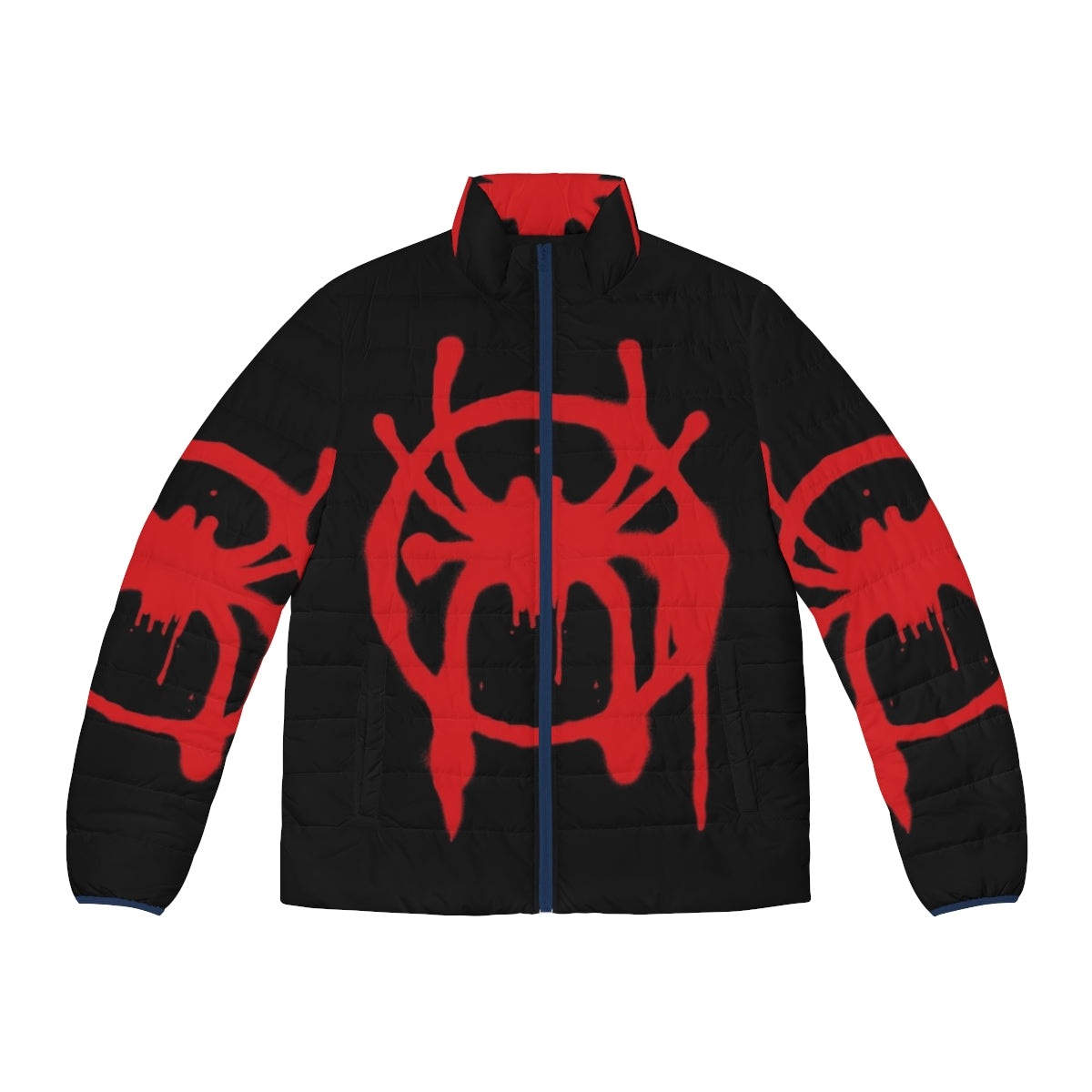 Into The Spider-Verse Miles Morales Puffer Jacket with Spider-Man graphics