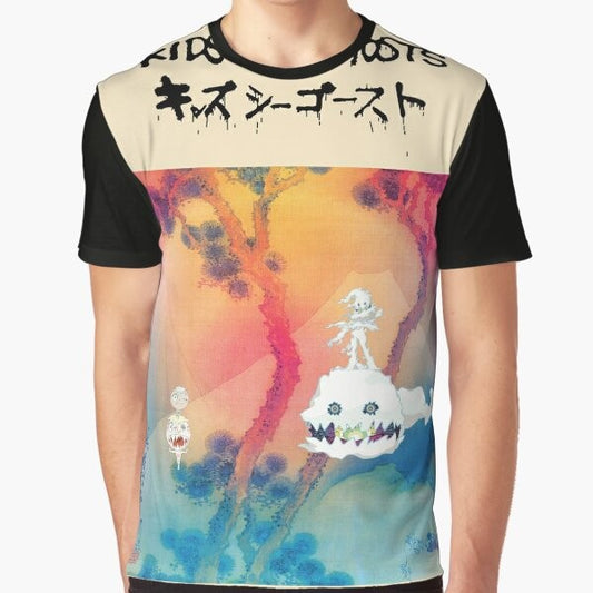 Kids See Ghosts Graphic T-Shirt featuring Kanye West and Kid Cudi's collaborative album artwork