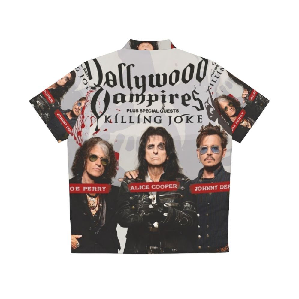 Hollywood Vampires Hawaiian Shirt featuring Rock Band Logo - Back