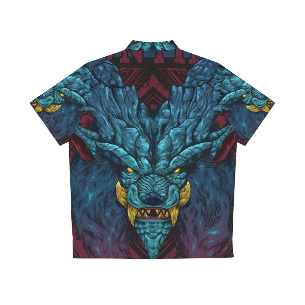 Hunting Club Lunastra Hawaiian Shirt featuring a dragon design - Back