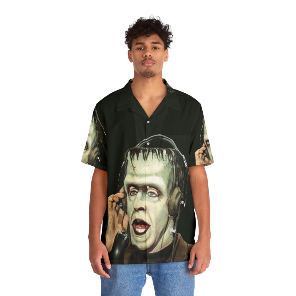 Vintage Hawaiian shirt featuring Herman Munster from the classic 1960s TV show The Munsters - People Front