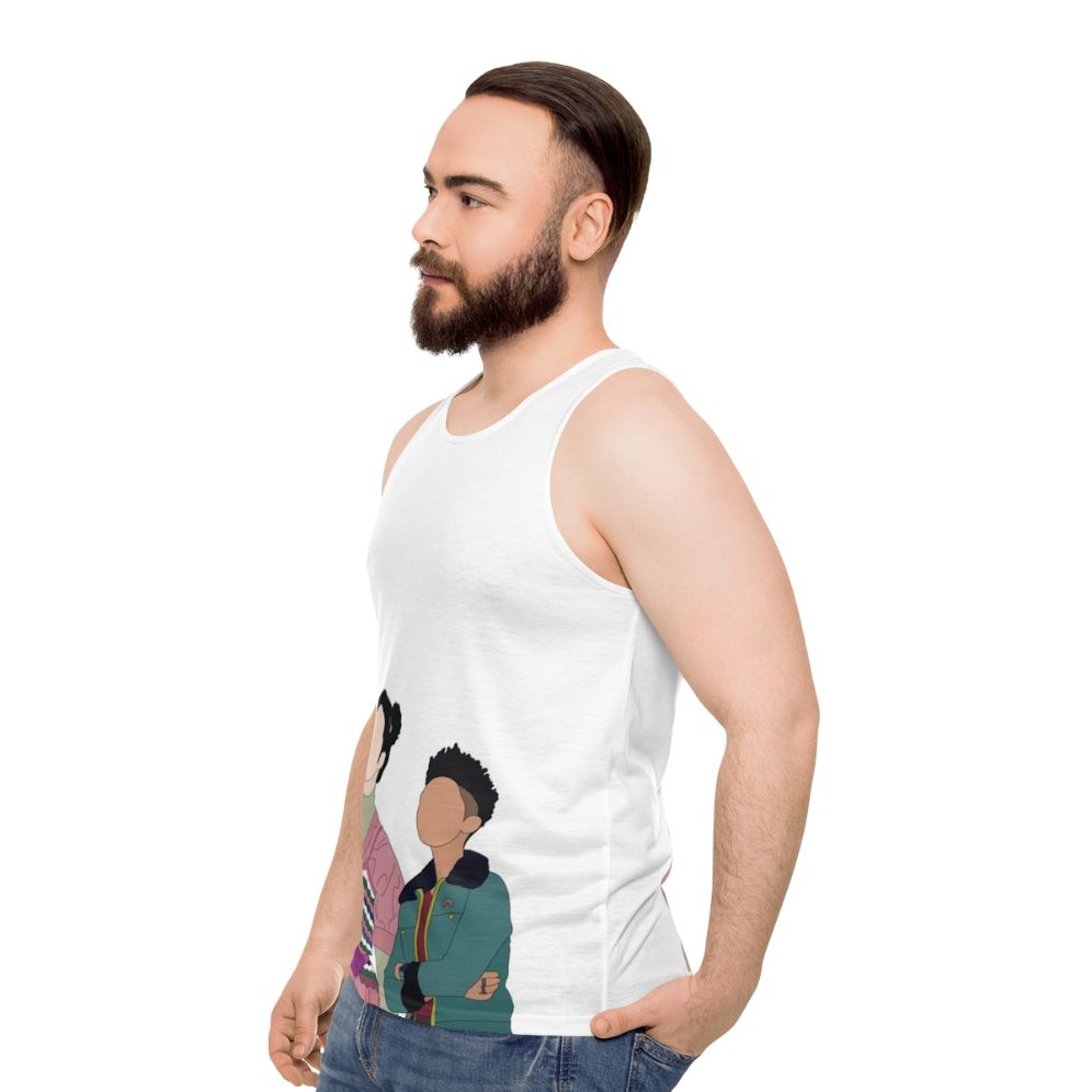 Sex Education Otis Milburn and Maeve Wiley Unisex Tank Top - men side