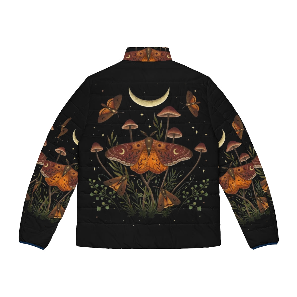 Autumn Light Underwing Puffer Jacket featuring a nature-inspired insect design - Back