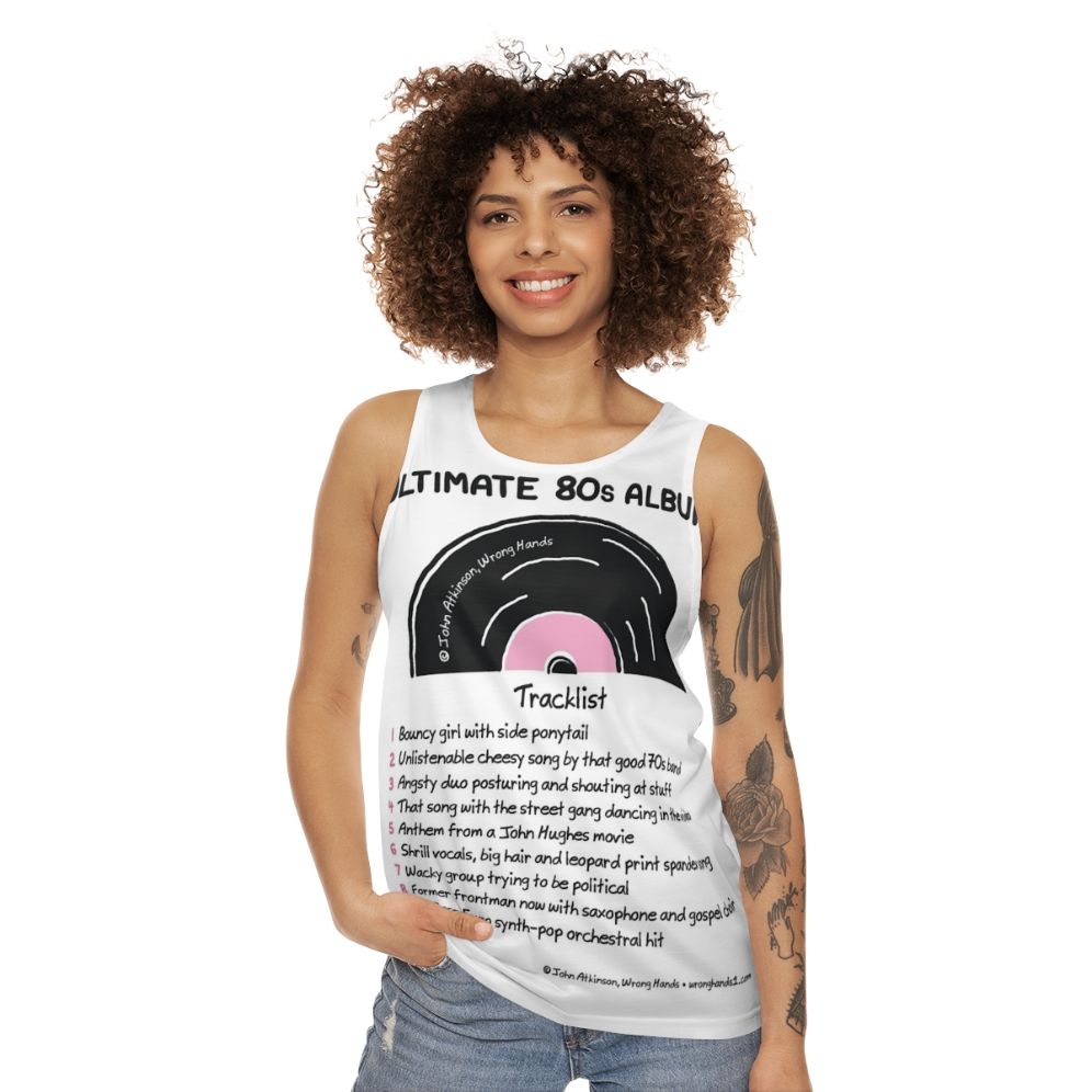 80s music unisex tank top - women