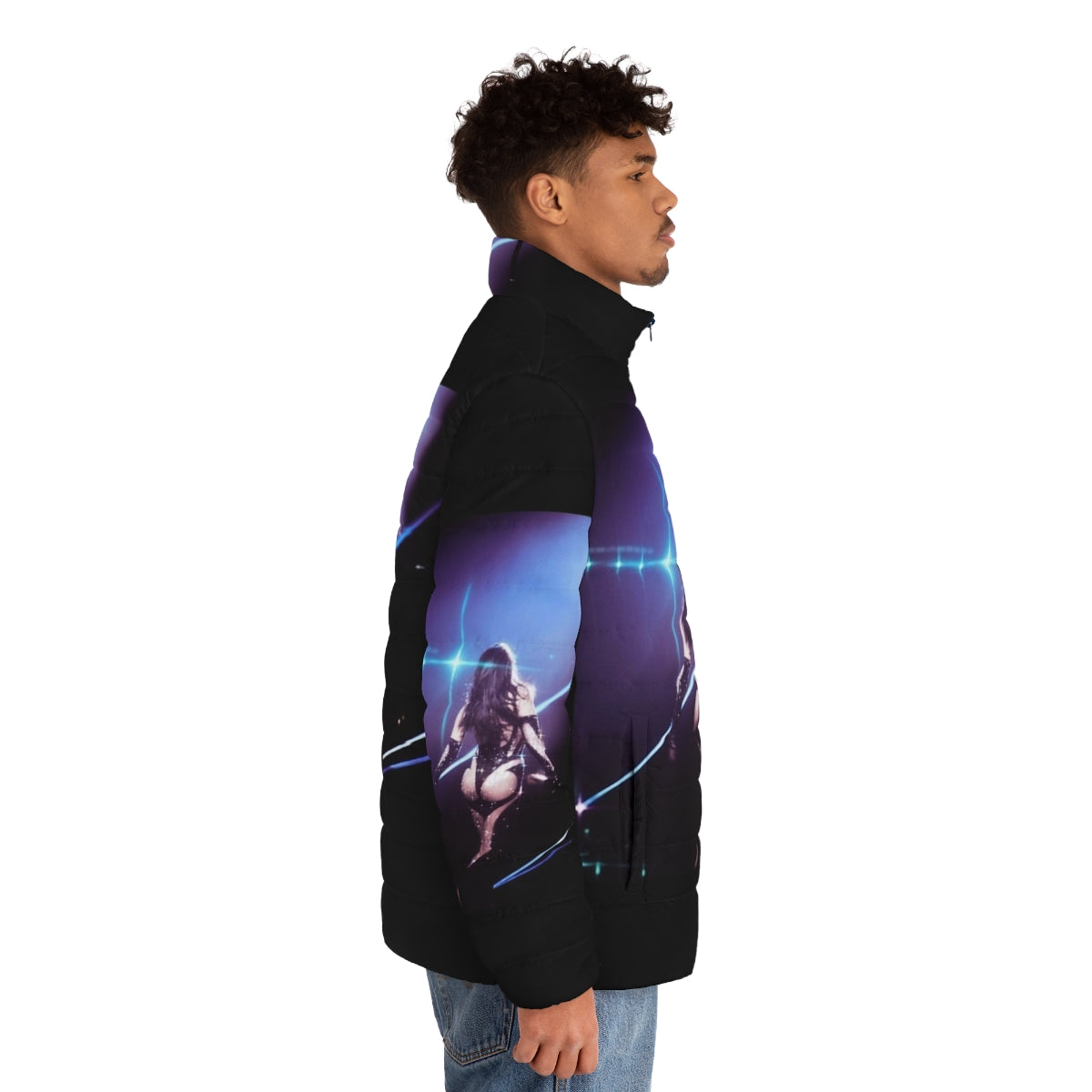 Dua Lipa "Future Nostalgia" Tour Puffer Jacket - men side right