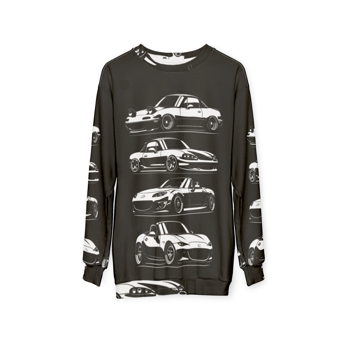 Generations MX5 Miata Automotive Sweatshirt - hanging