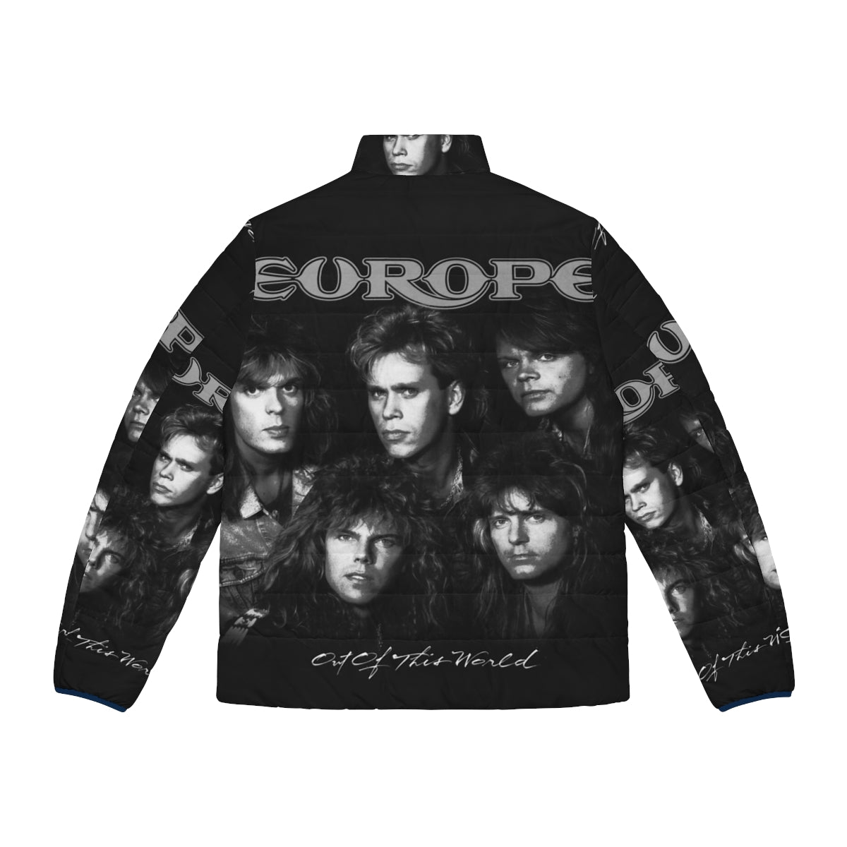 Nineeb Europe Band "War Of Kings" Puffer Jacket for Heavy Metal Concerts and Tours - Back