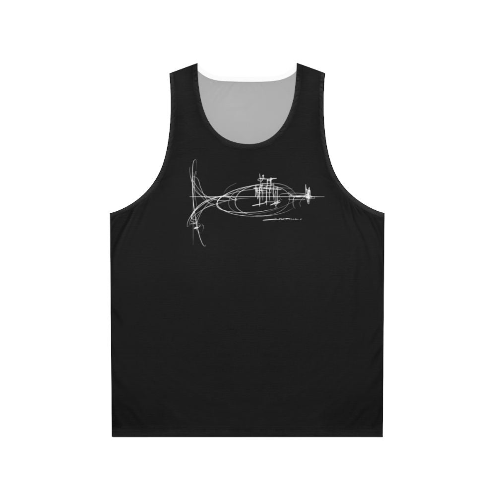 Trumpet-inspired unisex tank top