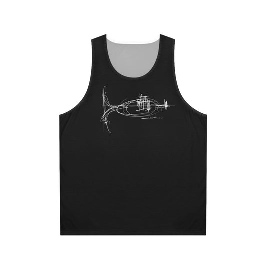 Trumpet-inspired unisex tank top