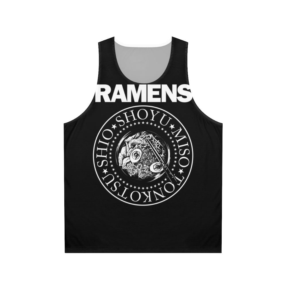 Retro punk rock ramen noodle unisex tank top