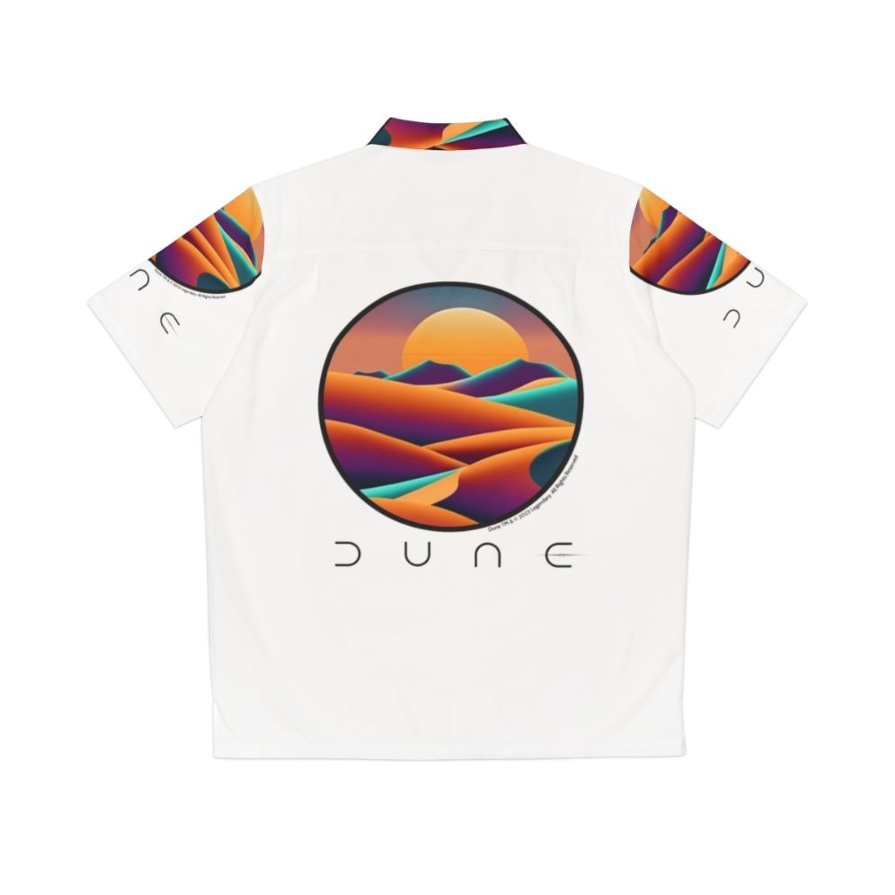 Dune landscape Hawaiian shirt featuring a desert scene - Back