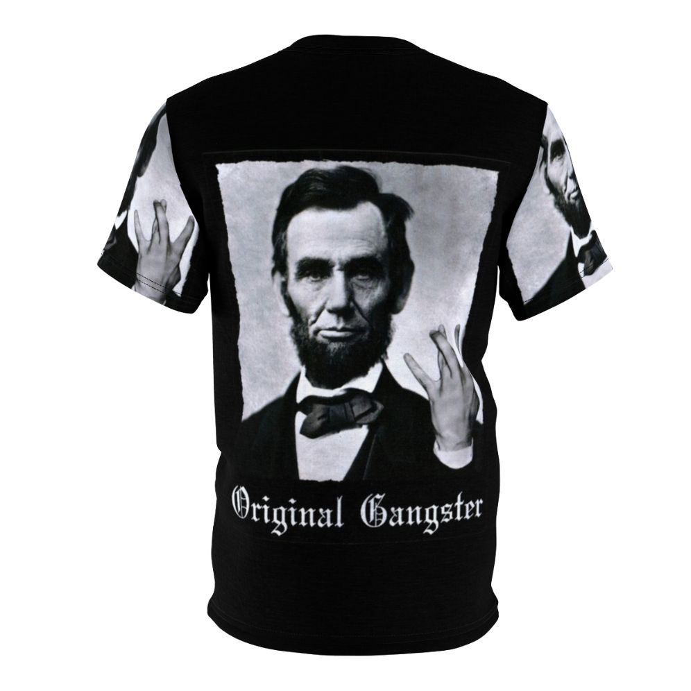 Vintage-inspired Abraham Lincoln original gangster graphic t-shirt - Back