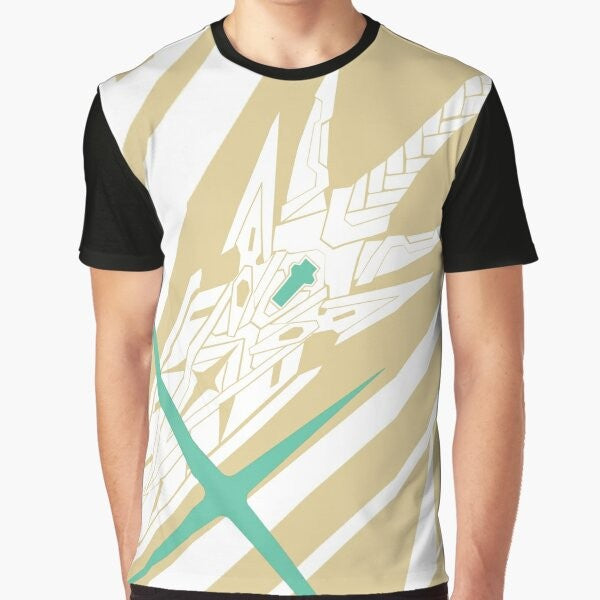 Xenoblade Chronicles The Aegis (Mythra) Graphic T-Shirt featuring the Aegis Mythra from the popular video game series.