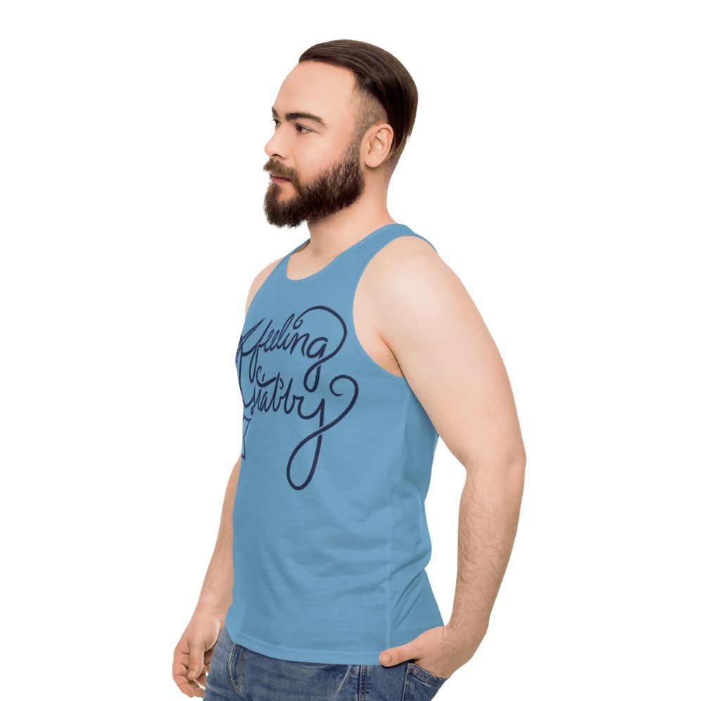 Unisex stabby narwhal funny tank top - men side