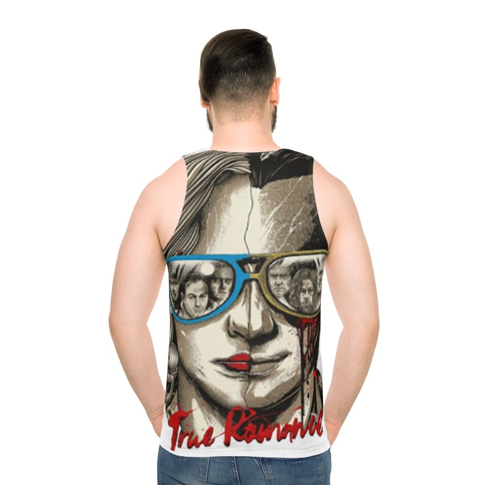 True Romance 90s Movie Unisex Tank Top - men back