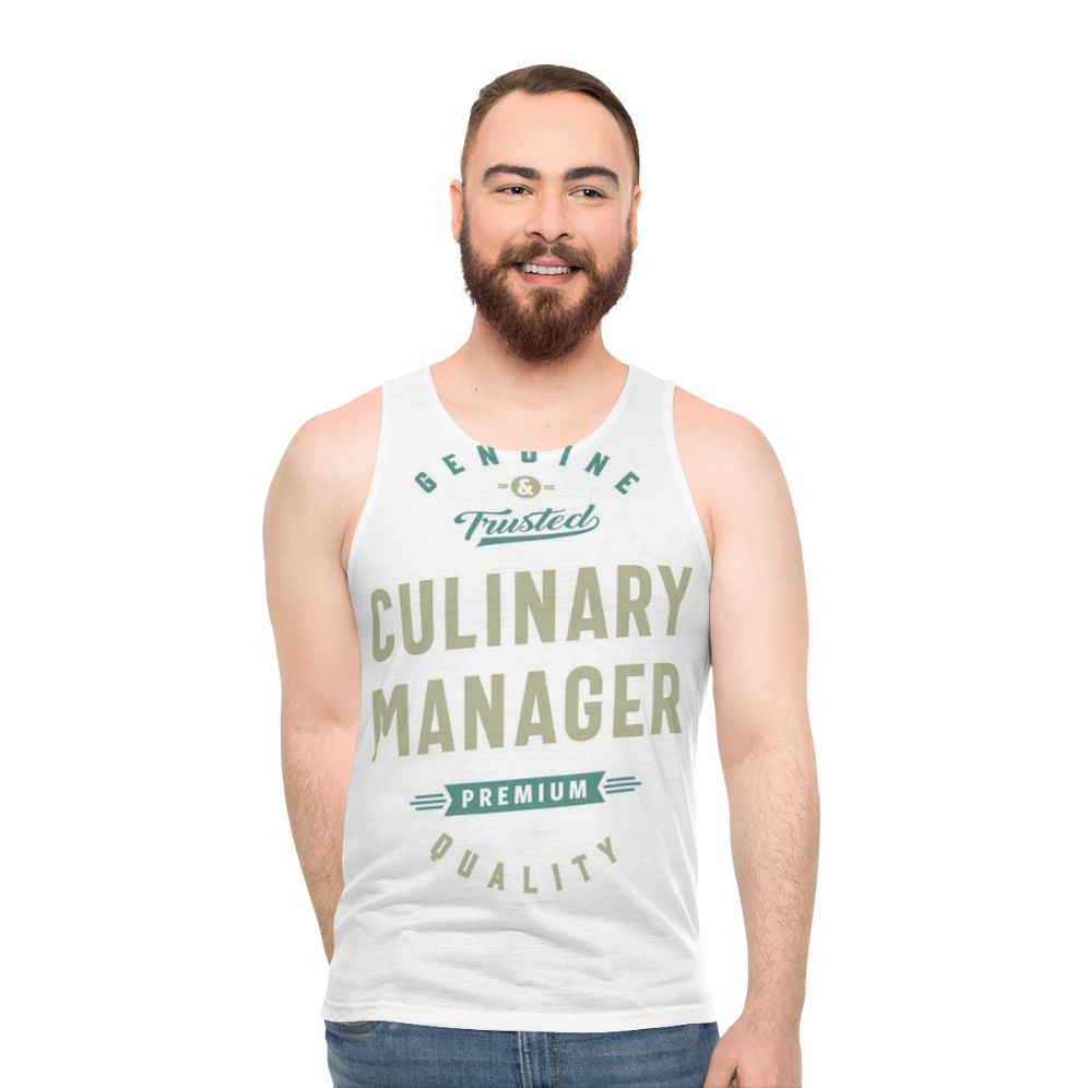 Culinary manager chef unisex tank top - men