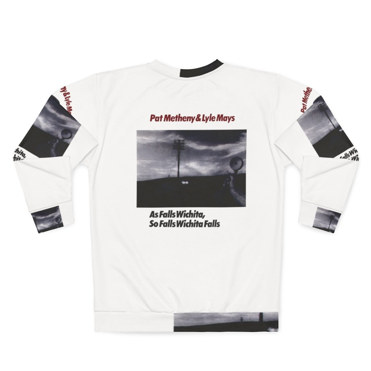 Retro Pat Metheny and Lyle Mays 'As Falls Wichita' Jazz Fusion Sweatshirt - Back