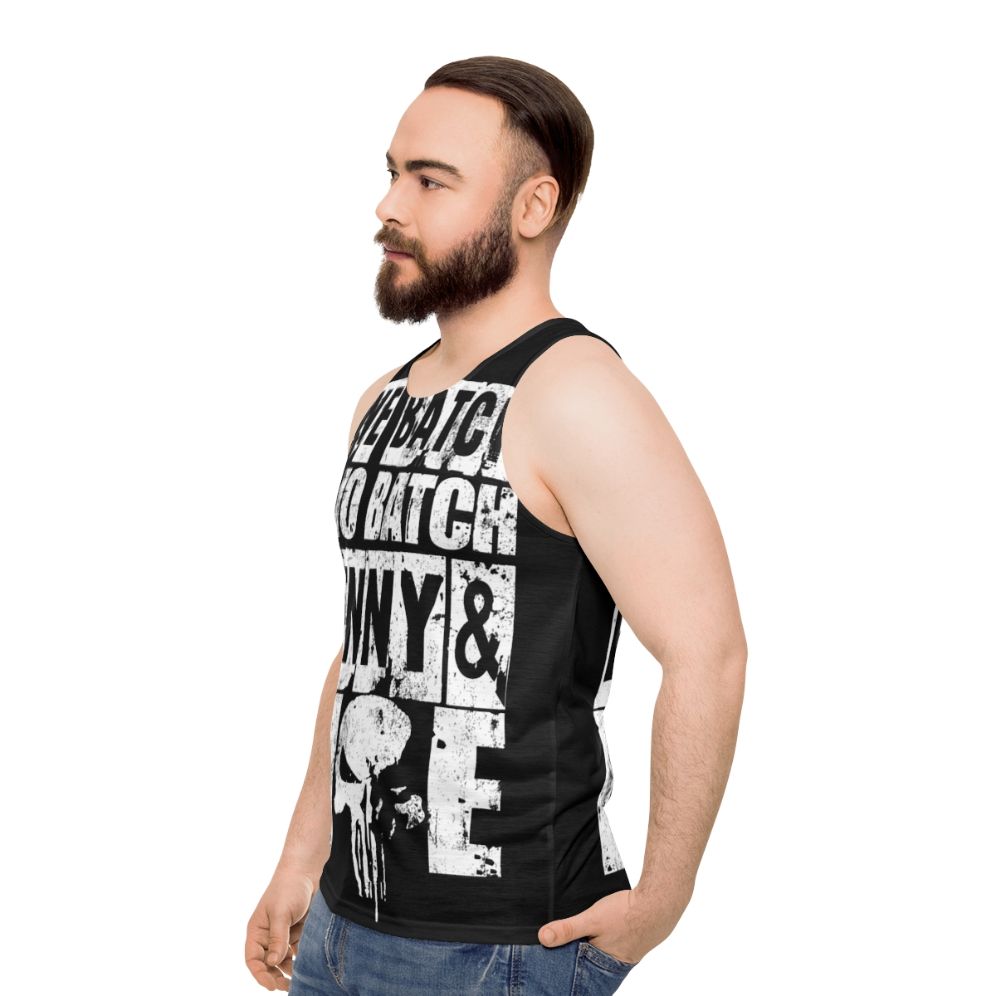 Unisex comic book art superhero tank top - men side