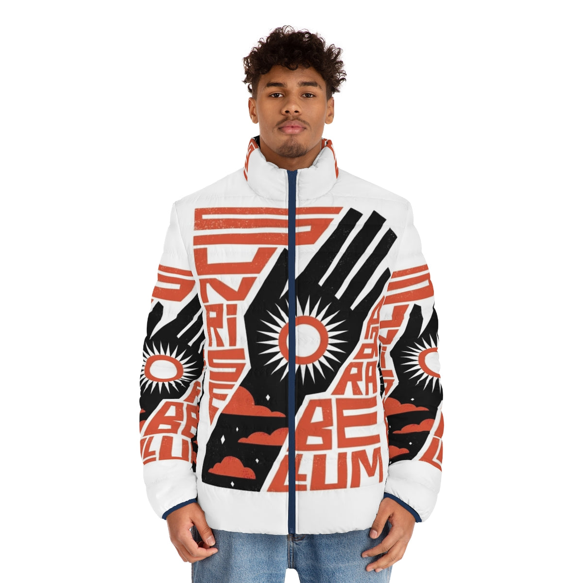 Sunrise Parabellum Puffer Jacket - Disco Elysium inspired streetwear fashion - men front