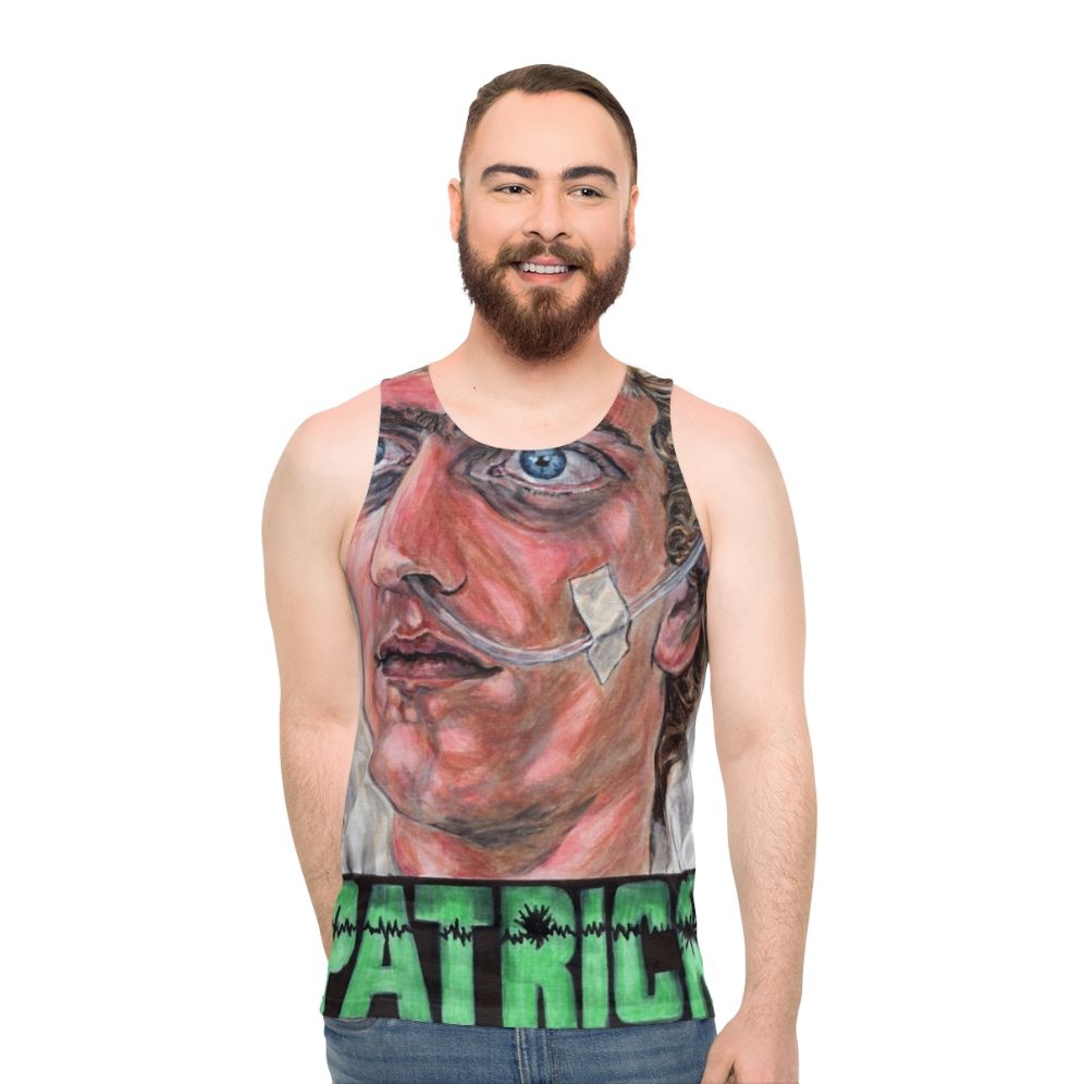 Unisex tank top featuring horror movie from 70s Australian cinema - men