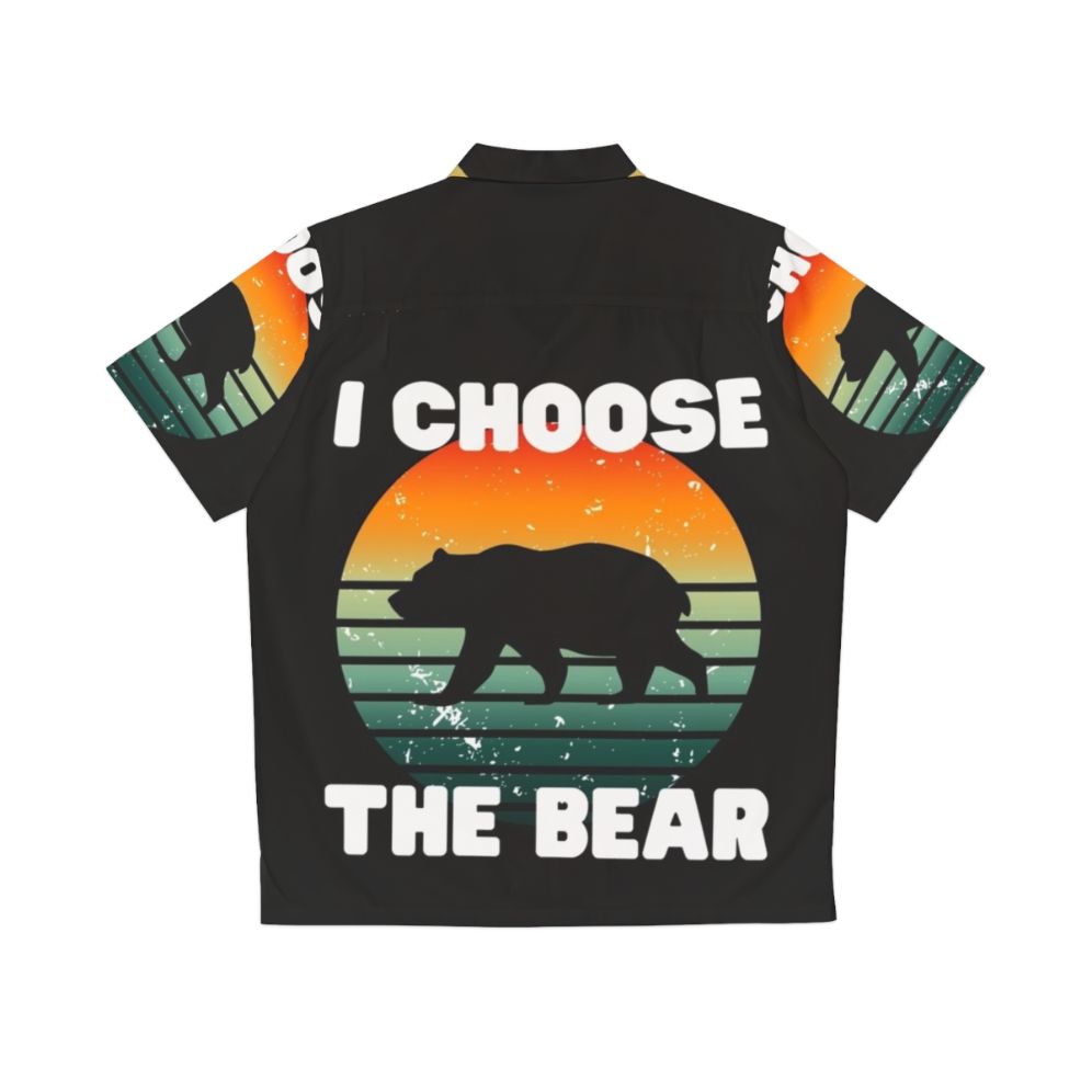 I Choose The Bear Hawaiian Shirt with a playful bear design - Back