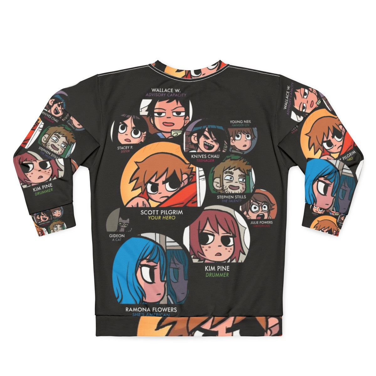 Scott Pilgrim Characters Graphic Sweatshirt - Back