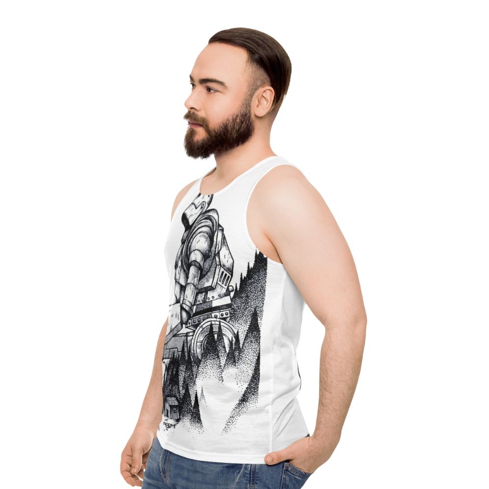 Iron Giant superhero robot movie inspired unisex tank top - men side