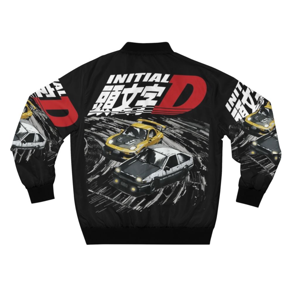 Initial D Inspired Bomber Jacket with AE86 and FD RX-7 Designs - Back