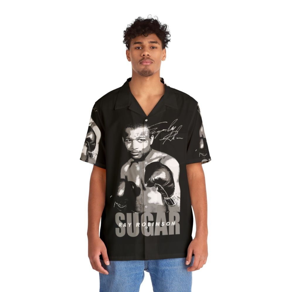 Sugar Ray Robinson Hawaiian Shirt - People Front